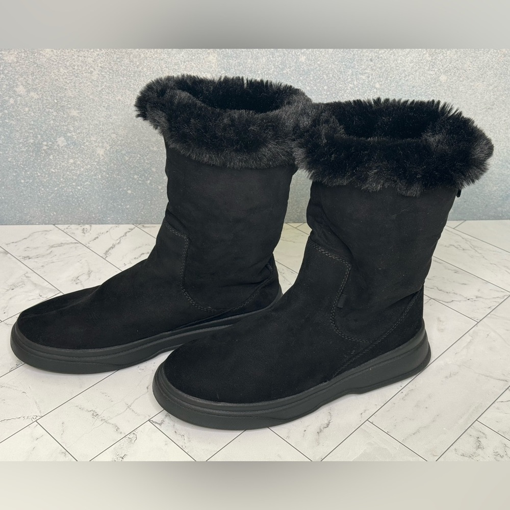 Zara NWOT Women's Faux Suede Faux Fur Lined Winter Boots - Size 39